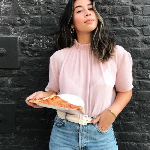 MANGO Crepe Collared Blouse - Picture 2 of 3